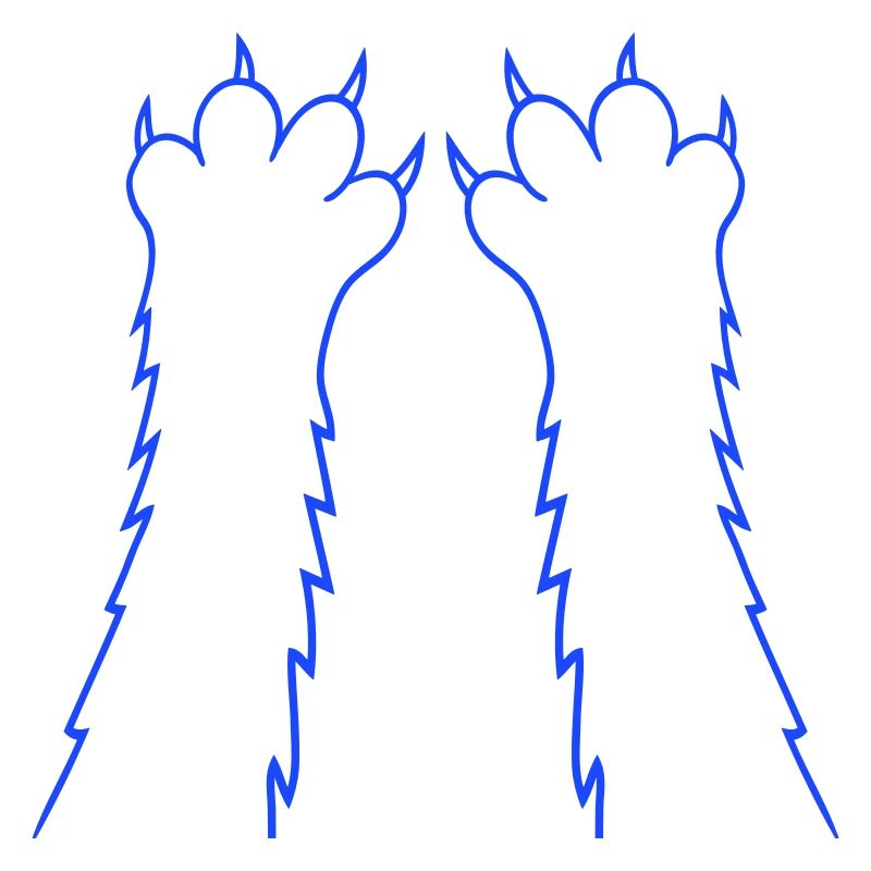 Chats, griffes, pattes, pattes, griffes acérées, grattage