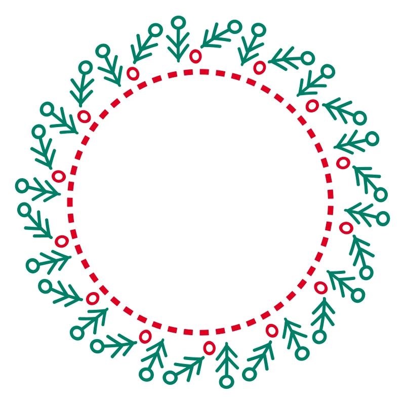 Neujahrs- und Weihnachtskranz