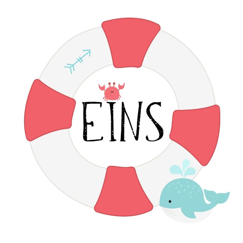 1. Geburtstag, eins, erster, Wal, Birthday, Meer