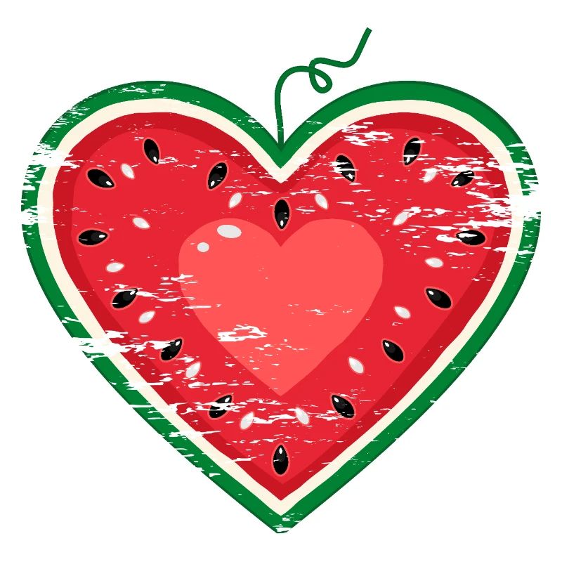 Coeur design pastèque utilisé