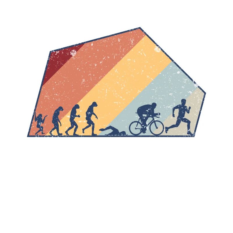 Triathlète Evolution Vintage Idée cadeau de triathlon