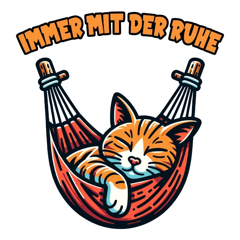 Süße Katze immer mit der Ruhe