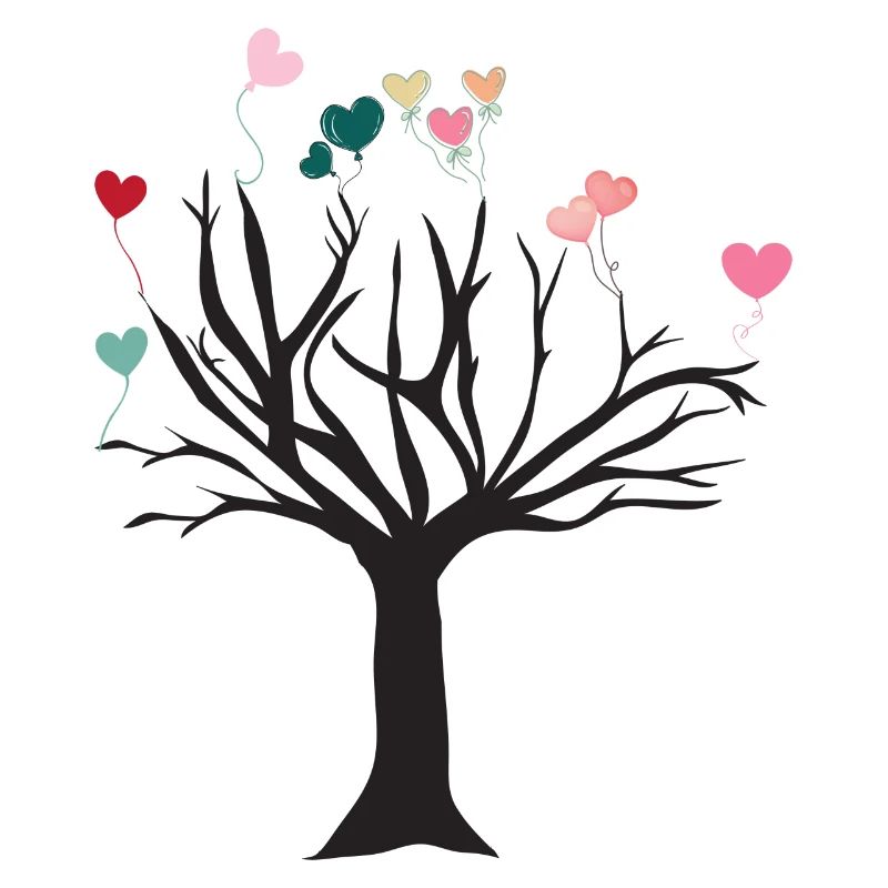 Tree with hearts tree with hearts