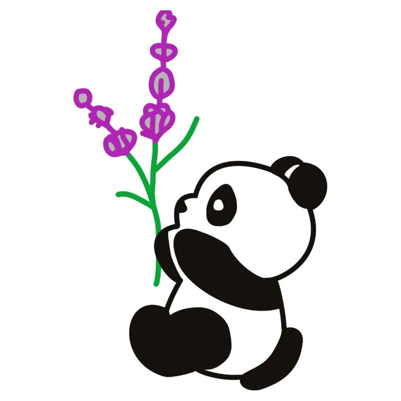 Panda fleur