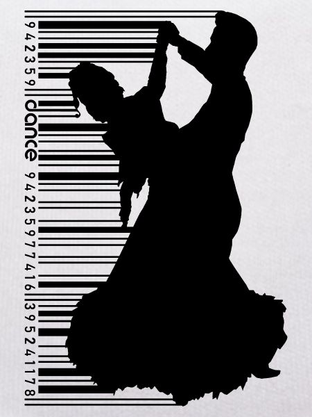 Tanzpaar im QR Code Style