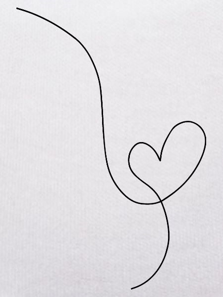 Heart black line drawing