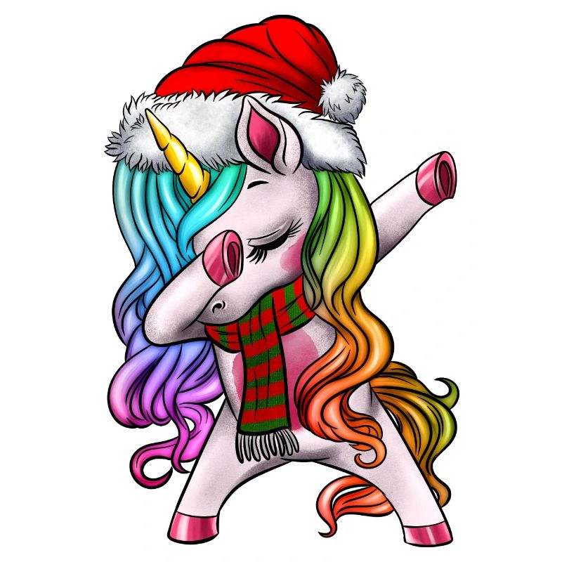 Dabbing Licorne Dabbendes Einhorn Père Noël