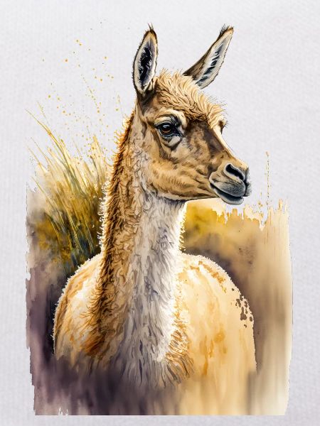 Alpaka Aquarell