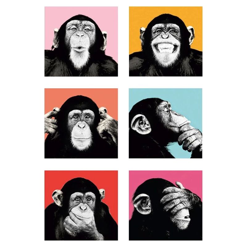 Pop-Art Affe Farbexplosion