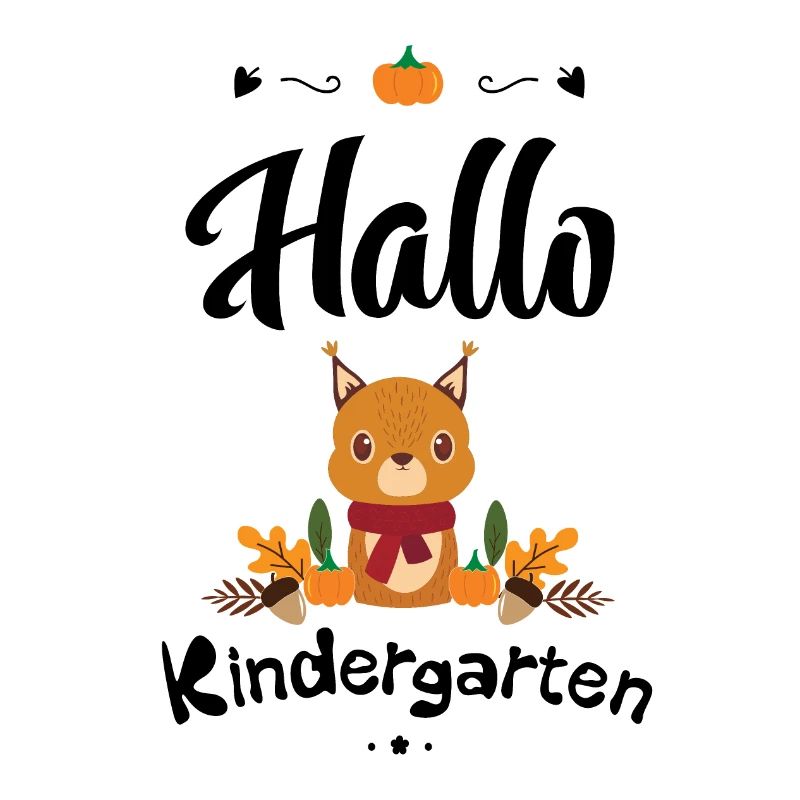 süßes Eichhörnchen Design mit Herbstmotiven