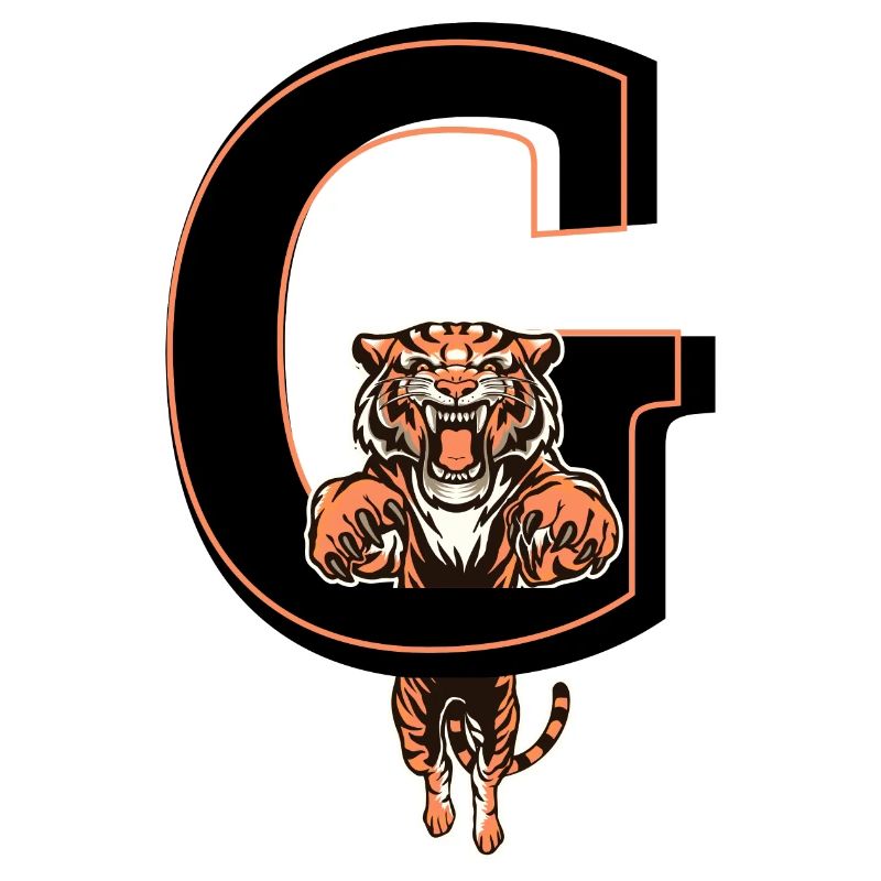Letter g tiger - gift idea