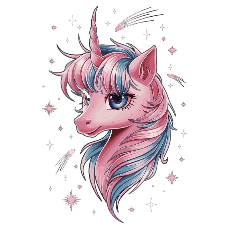 Magisches Einhorn mit Sternen