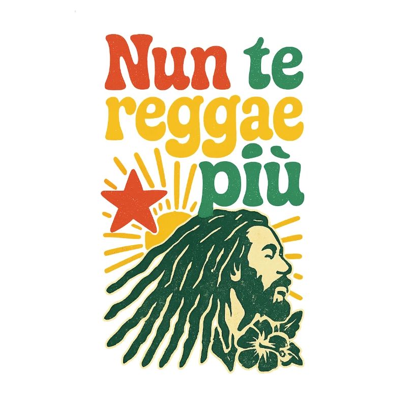 Design reggae rasta avec un message positif