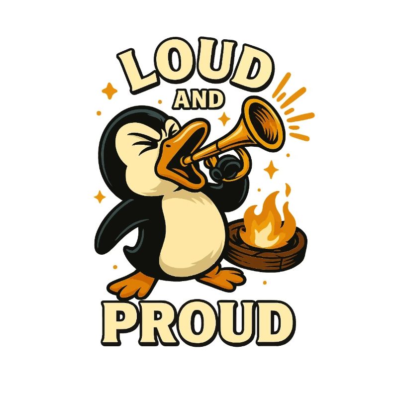 Lauter und stolzer Pinguin-Jazz