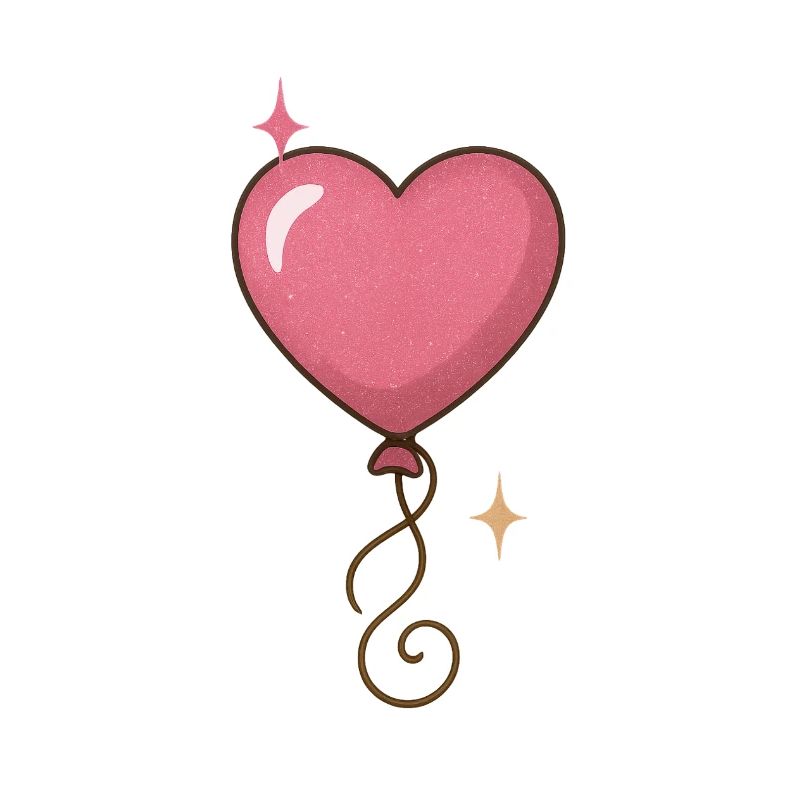 Glitzerherz Ballon Muster