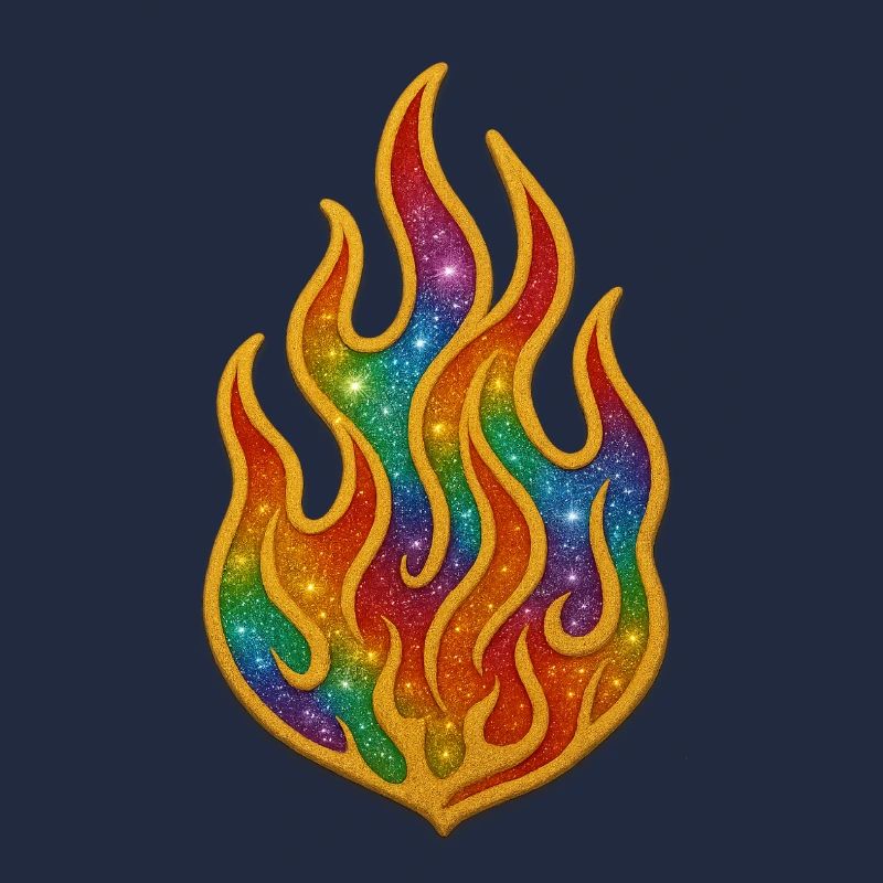 Regenbogenfeuer Patch