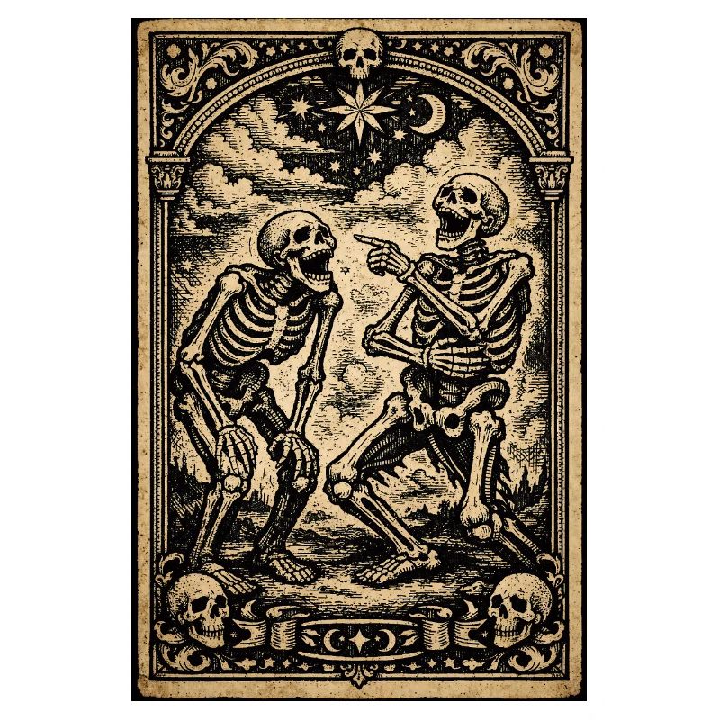Skeleton Serenade Under Stars