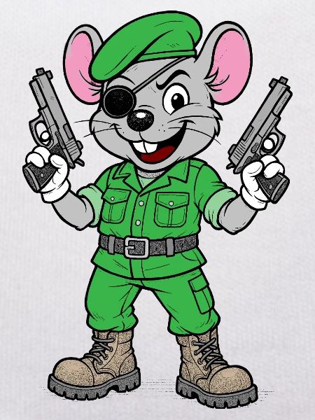 Bewaffneter Maus-Ranger