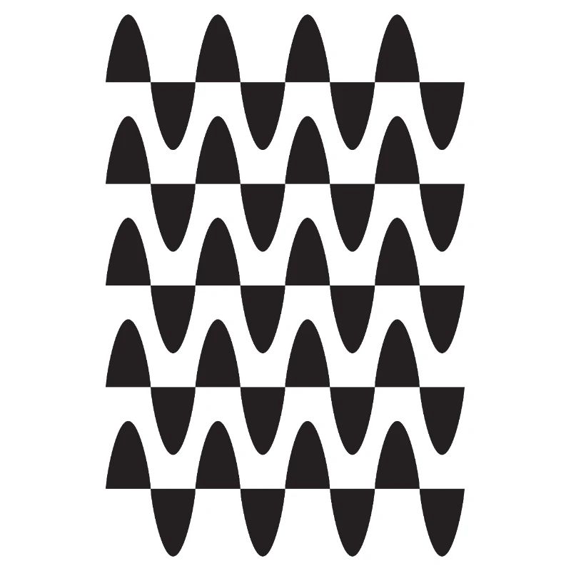 Midnight Wave Grid Pattern