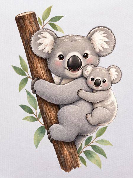 Koala und ihr Kalb