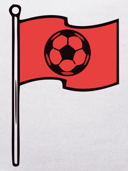 Rote Fussball Eckfahne Icon