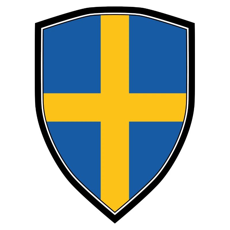 SWEDEN FLAG SHIELD