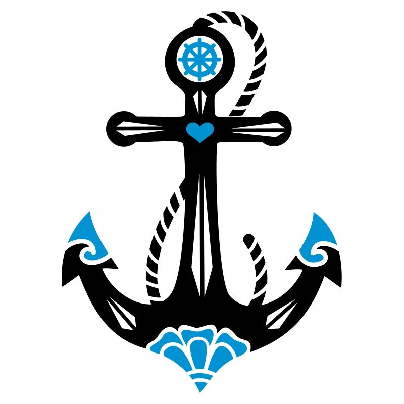 Anker, 23 Farben möglich, Tattoo Style, Maritim