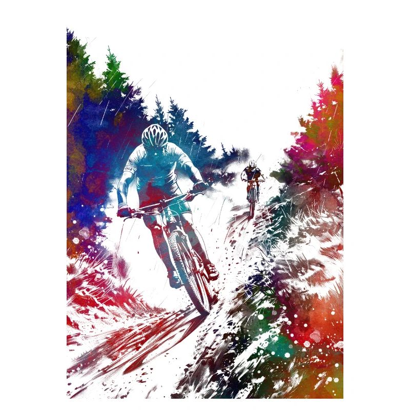 Mountainbiker Sport Kunst