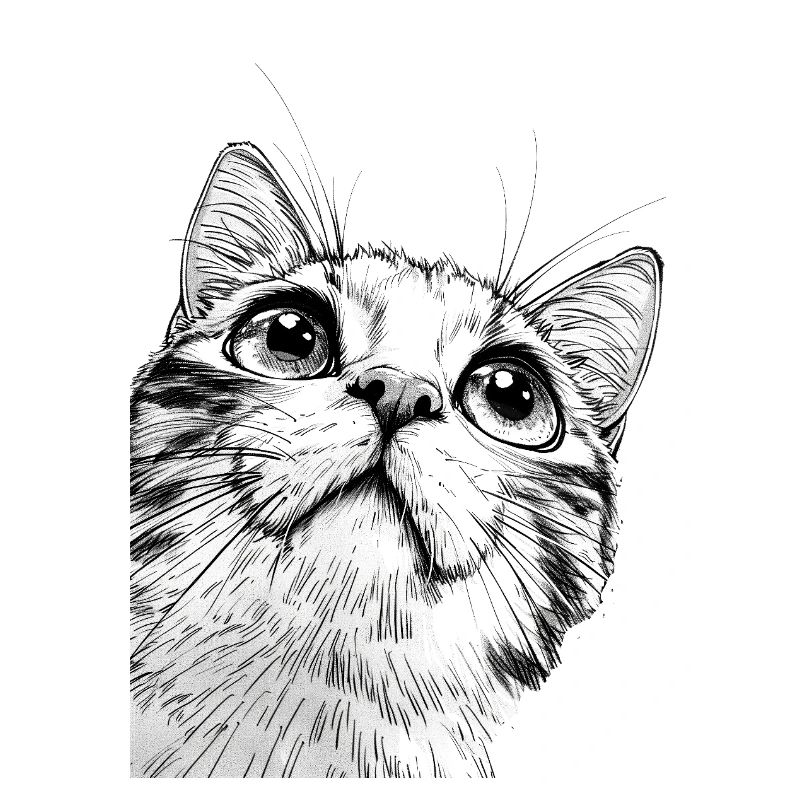 Chat Mickey Noir et Blanc