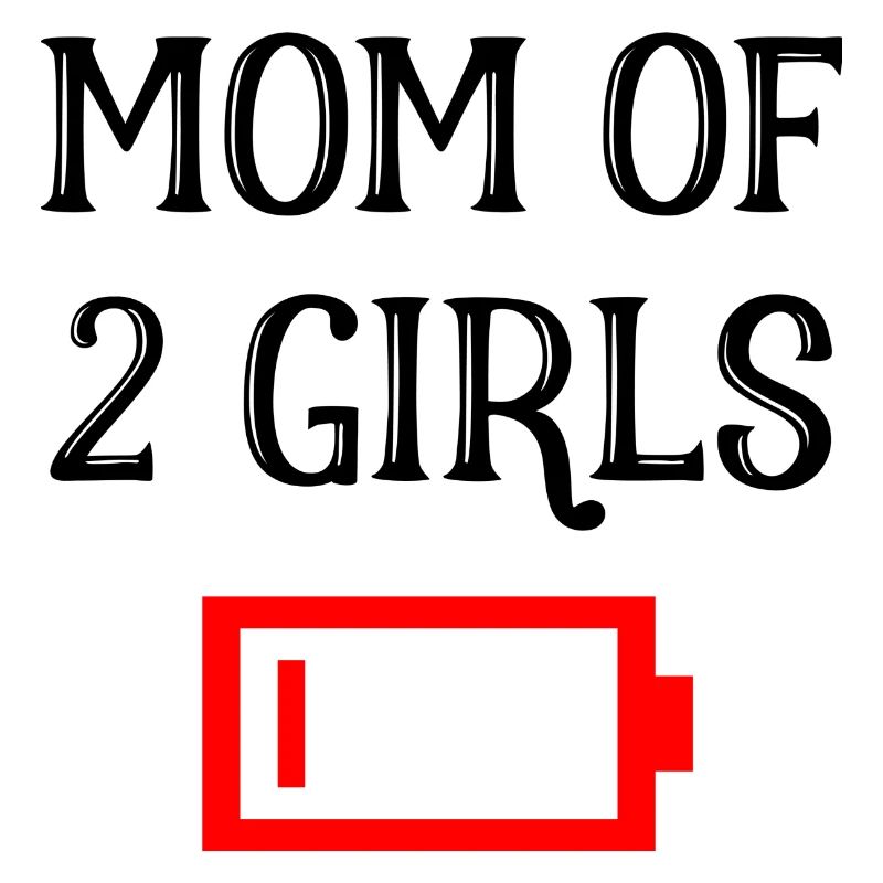 Müde Mutter von 2 Mädchen Spaß Mutter von zwei Töchtern