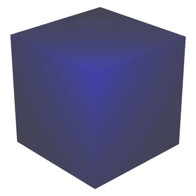 3d cube bleu