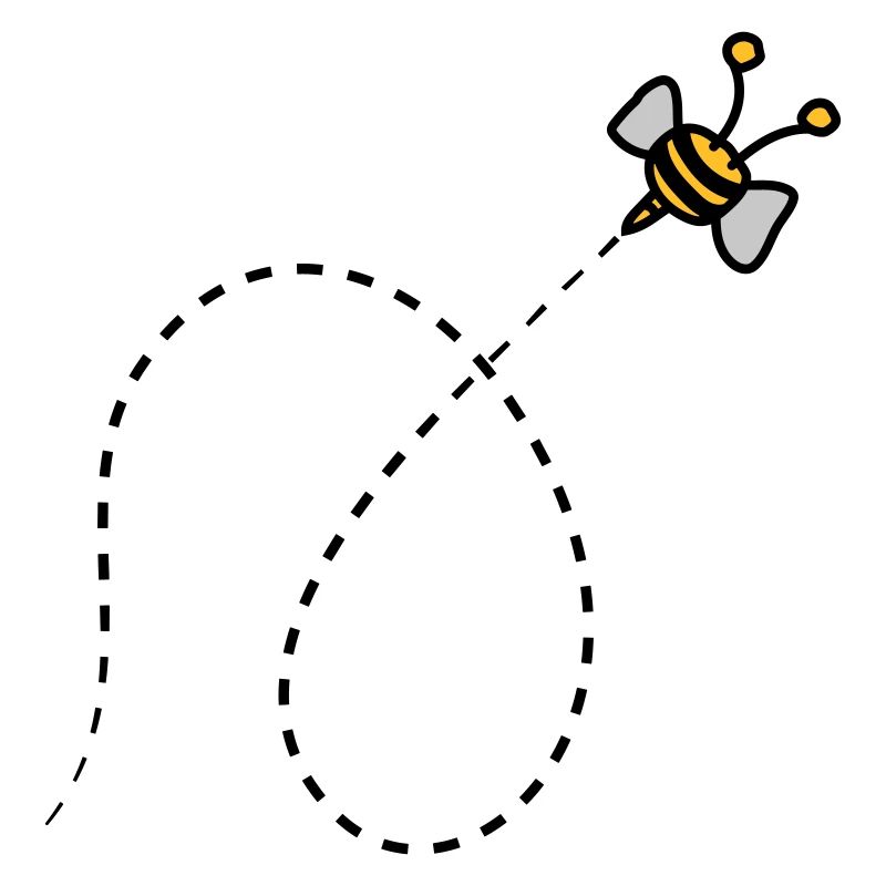 Abeille en pointillés
