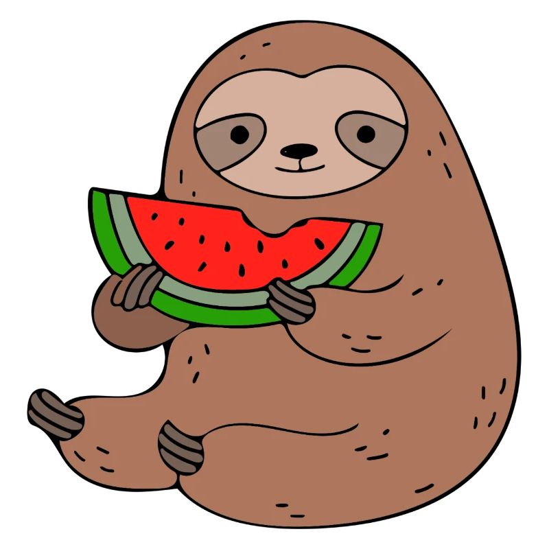 Faultier-Wassermelonen-Sommer