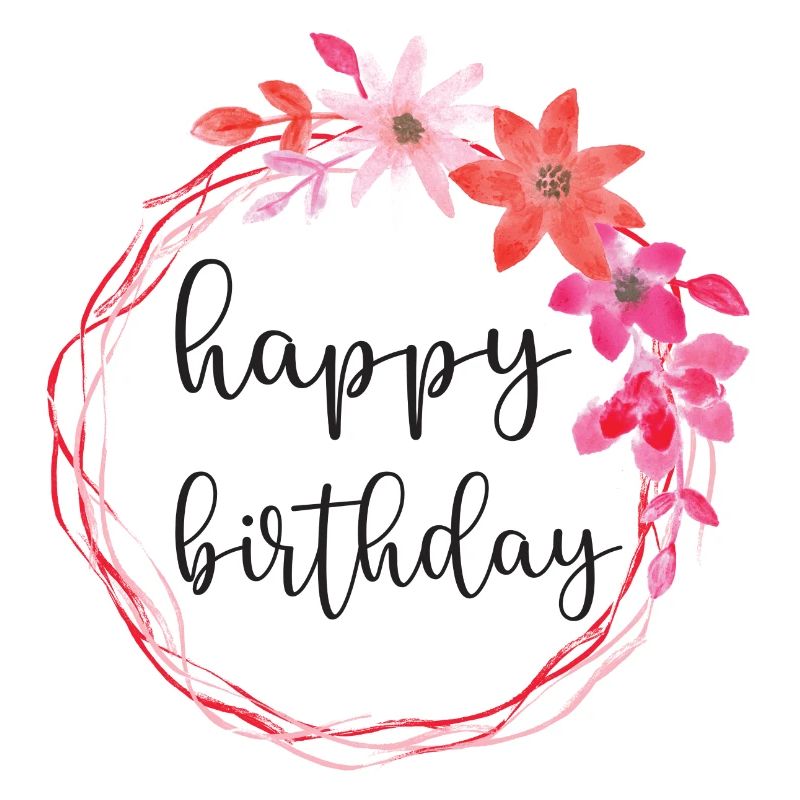 Happy Birthday Geburtstag Geschenk Blumen Mädchen