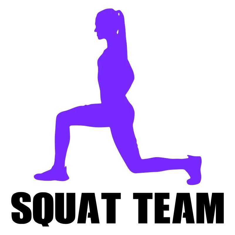 woman squat team