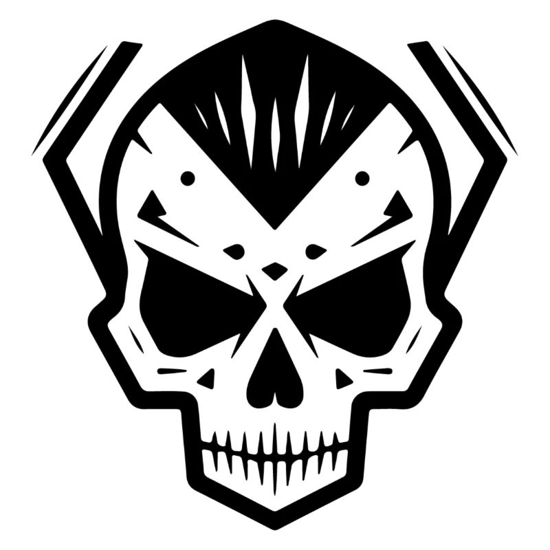 Schädel Punk Kunst