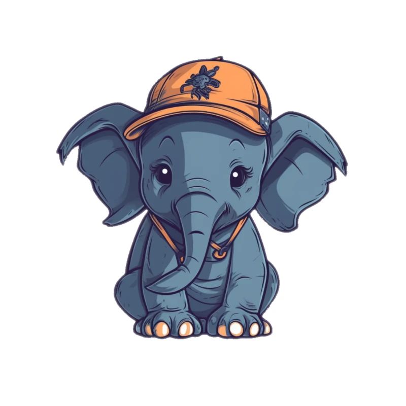 elefant mit mütze