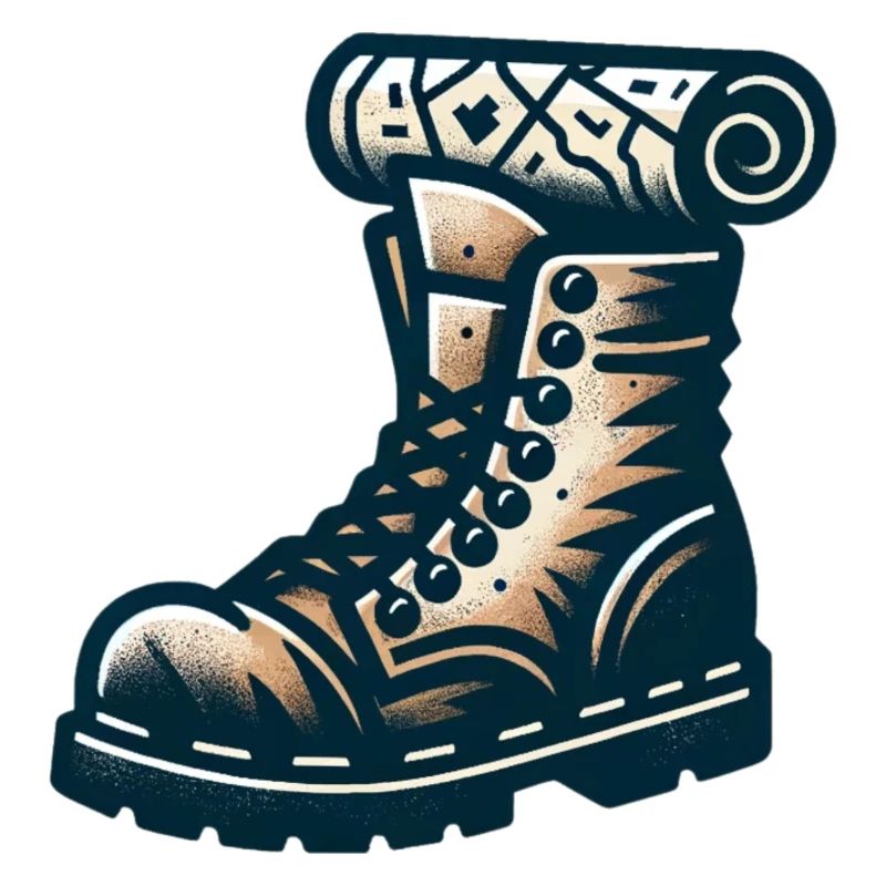 Explorer's Shoe with a Map