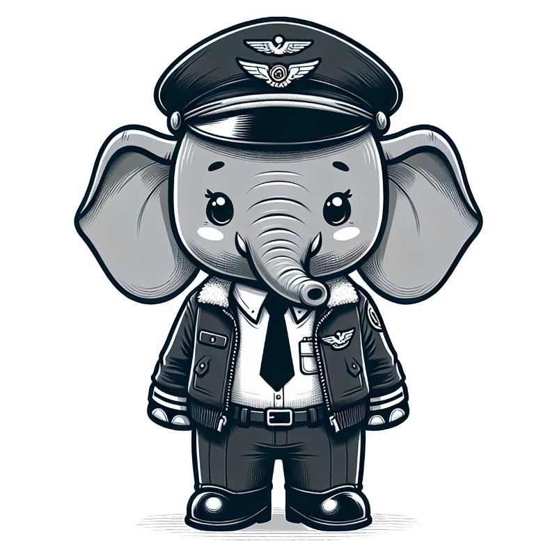 Cute Elephant Pilot
