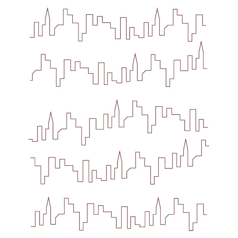 Hochhäuser Skylines Design als Geschenkidee