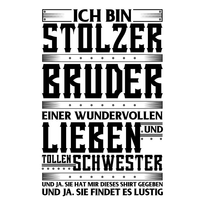Ich bin stolzer Bruder Tshirt Geschenk