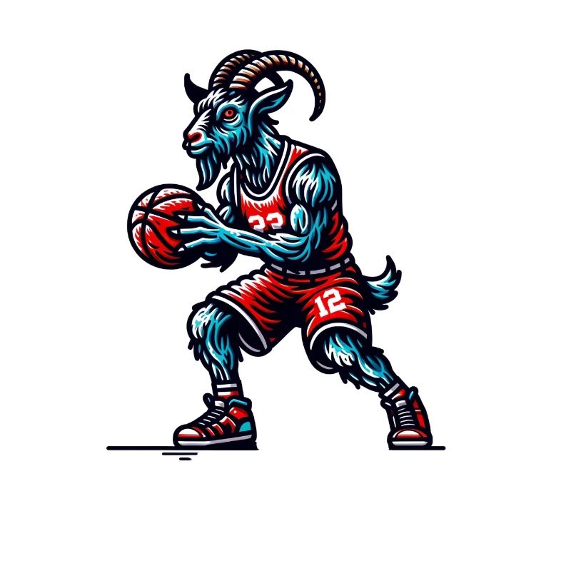 Équipe d’athlètes Goat Basketball Devil
