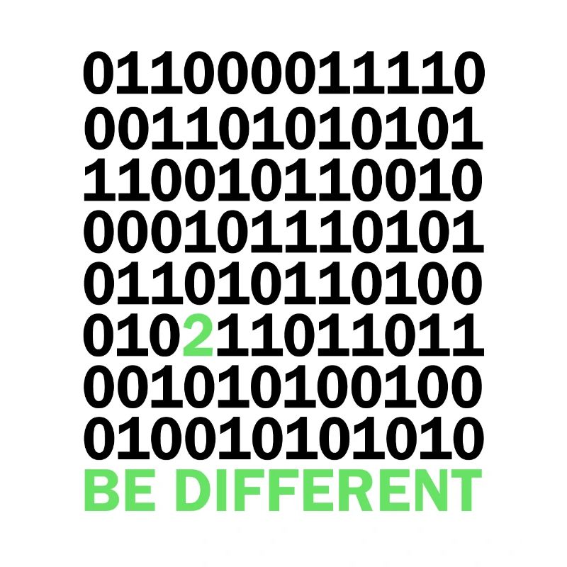 Be Different Binary Code Nerd Gift