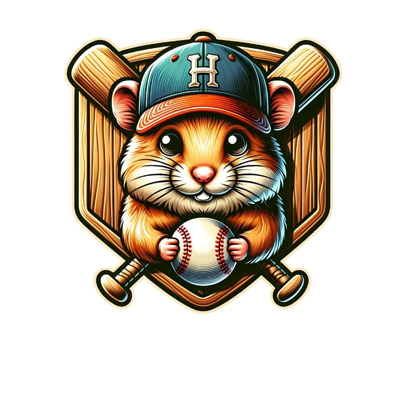 Cool Hamster Baseball Softball Pitcher Player