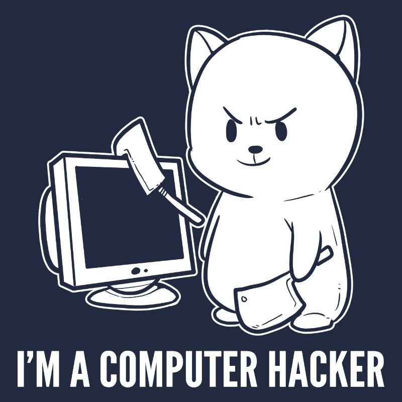 Computer-Hacker Lustiger Computer-Geek. Geschenk