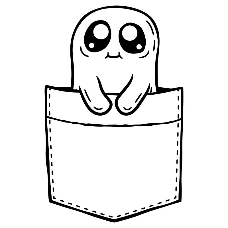 Geist mitnehmen Brusttasche Comic