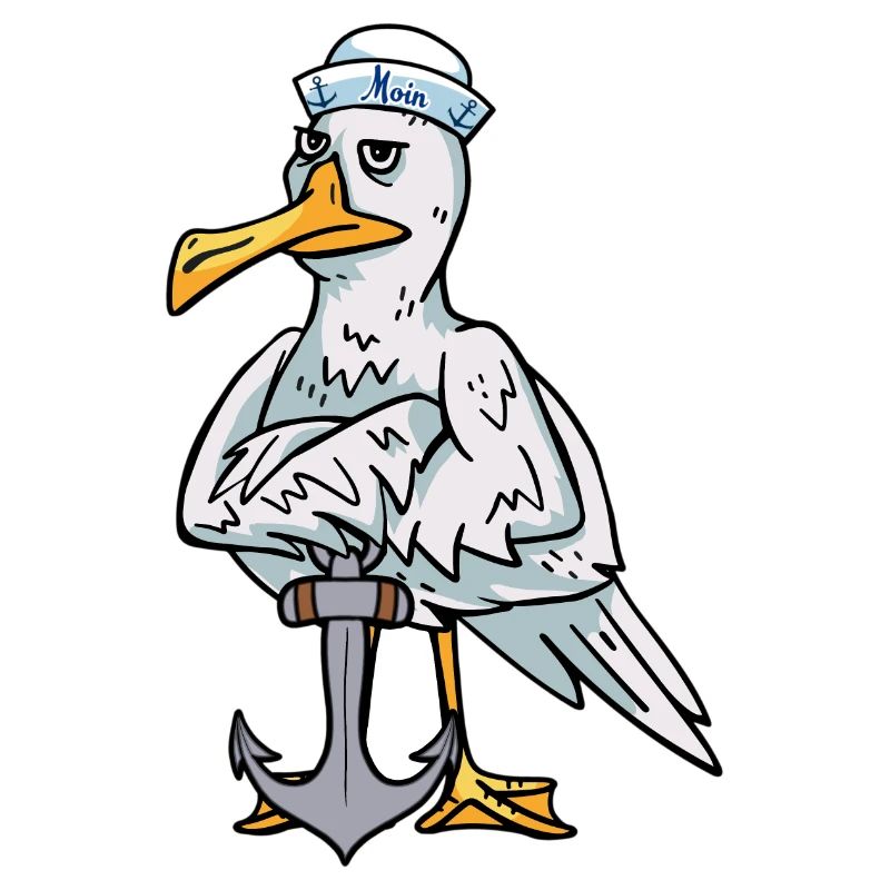 Matrose Möwe Anker Seemann Ahoi Vogel maritim