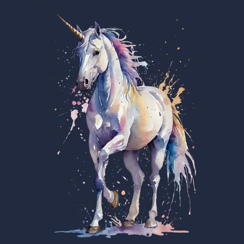 Ätherisches Einhorn - Aquarell