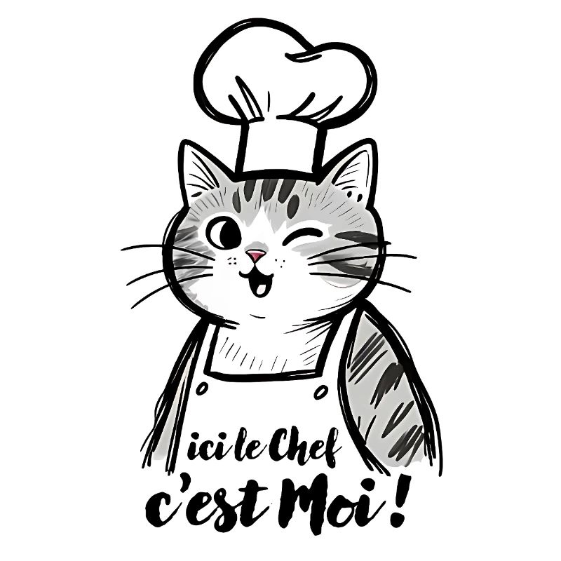 Chat Chef cuisinier, ici le chef c'est moi !