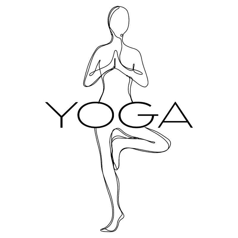 Posture de yoga - Conception de lignes de salutation au soleil